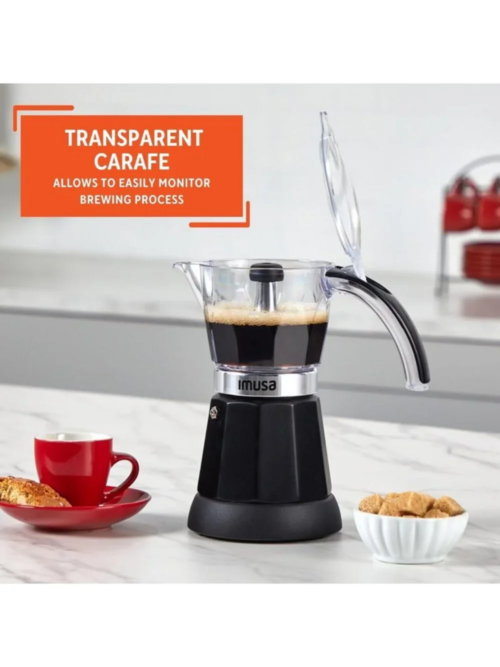 Electric Espresso Maker - 6/3 Cup Coffee Machine for Cuban Coffee & Moka Drinks